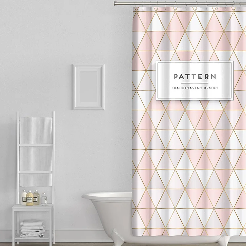 Nordic Shower Curtain Geometric Pink Color Bath Curtains Bathroom For Bathtub Bathing Cover Extra Large Wide with Hooks
Nordic Shower Curtain Geometric Pink Color Bath Curtains Bathroom For Bathtub Bathing Cover Extra Large Wide with Hooks