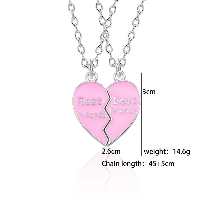 2 Pcs/Set Lettering "Best Friends" Necklaces For Women Girls Puzzle Heart Long Chain Pendant Necklaces BFF Forever Jewelry Gifts
2 Pcs/Set Lettering "Best Friends" Necklaces For Women Girls Puzzle Heart Long Chain Pendant Necklaces BFF Forever Jewelry Gifts