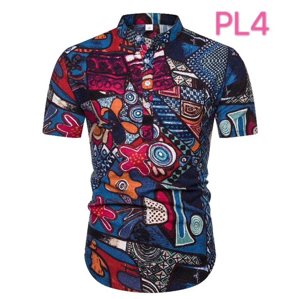 2021 flax standing collar printed short-sleeved shirt men's fashion casual ethnic style dark flower POLO shirt
2021 flax standing collar printed short-sleeved shirt men's fashion casual ethnic style dark flower POLO shirt