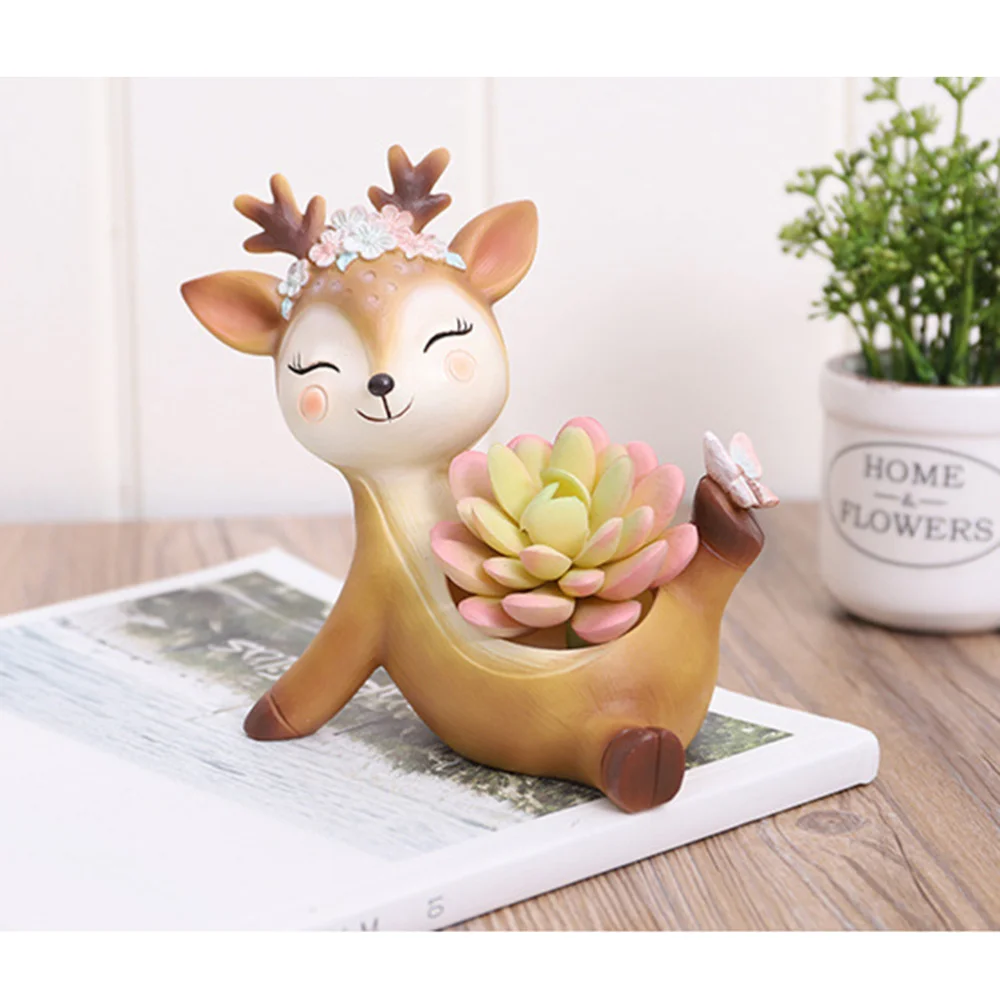 1pc Cartoon Resin Succulent Plant Pot Succulent Container Deer Shape Design (Eyes Style)
1pc Cartoon Resin Succulent Plant Pot Succulent Container Deer Shape Design (Eyes Style)