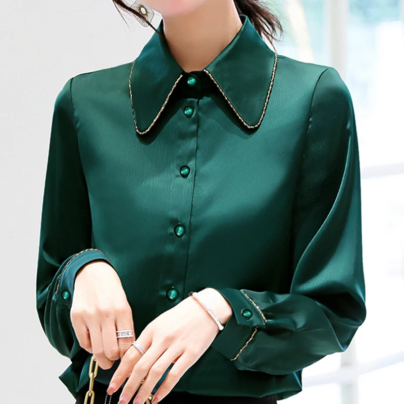 New Woman Blouses 2021 Turn Down Collar Office Blouse Women Tops Chiffon Blouse Long Sleeve Blouse Women Blusa Feminina
New Woman Blouses 2021 Turn Down Collar Office Blouse Women Tops Chiffon Blouse Long Sleeve Blouse Women Blusa Feminina