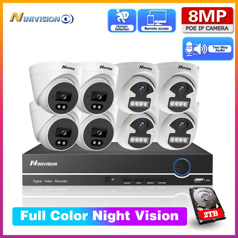 4K 8CH 8MP Security Camera System CCTV Video Surveillance Kit Outdoor IP Camera POE NVR AI Human Detected Two-way Audio P2P
4K 8CH 8MP Security Camera System CCTV Video Surveillance Kit Outdoor IP Camera POE NVR AI Human Detected Two-way Audio P2P