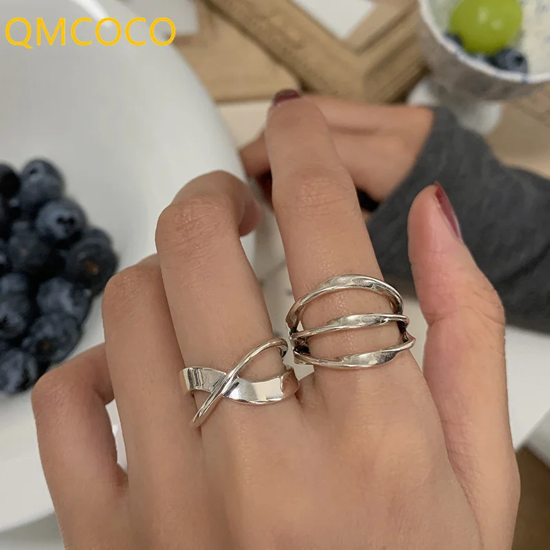 QMCOCO 925 Silver Finger Rings Women Creative Simple Cross Twist Woman Birthday Party Jewelry Gifts Design Open Adjustable Rings
QMCOCO 925 Silver Finger Rings Women Creative Simple Cross Twist Woman Birthday Party Jewelry Gifts Design Open Adjustable Rings