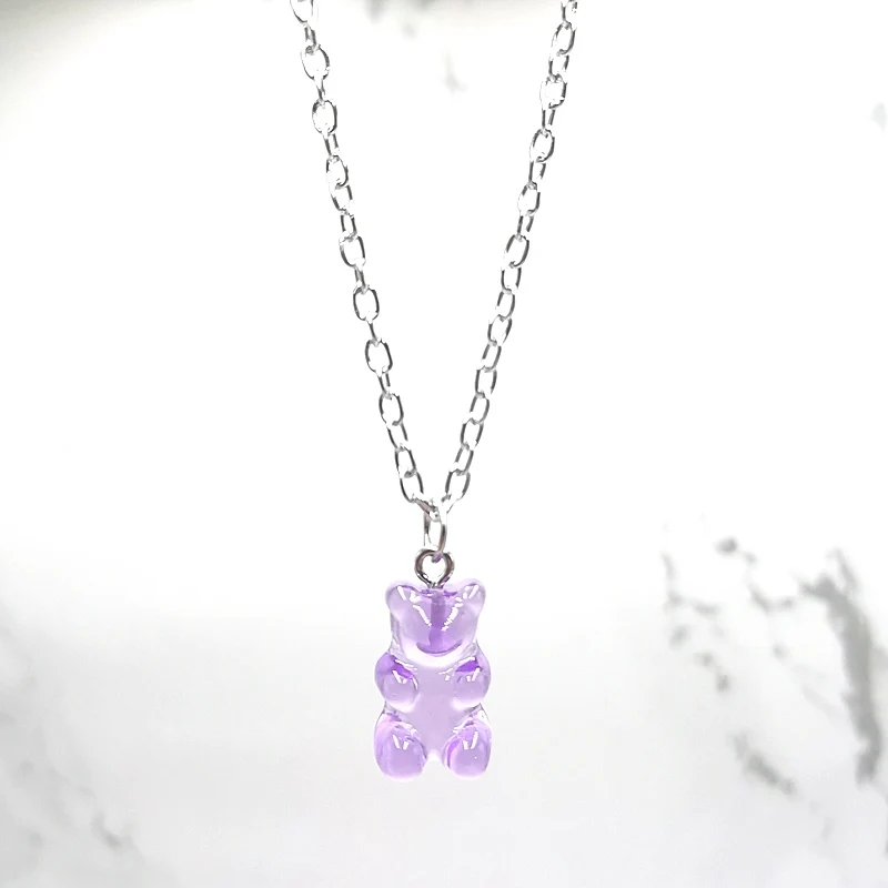 33 Color Handmade Cute Cartoon Bear Chain Necklace, Candy Color Pendant, for Ladies and Girls Daily Jewelry Party Gifts 
33 Color Handmade Cute Cartoon Bear Chain Necklace, Candy Color Pendant, for Ladies and Girls Daily Jewelry Party Gifts