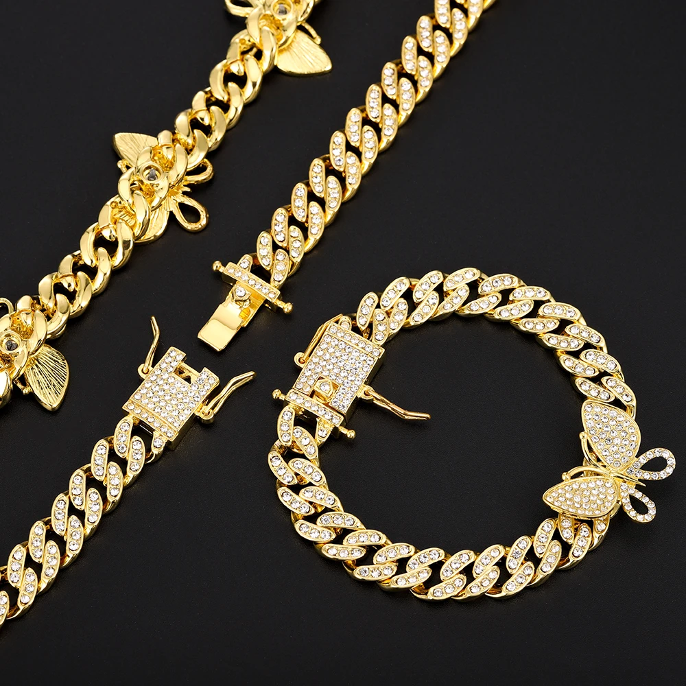 Bling Iced Out Men's Rapper Bracelet Full Rhinestone Pave With Butterfly Miami Cuban Link Chain Bracelet for Men Jewelry A++
Bling Iced Out Men's Rapper Bracelet Full Rhinestone Pave With Butterfly Miami Cuban Link Chain Bracelet for Men Jewelry A++