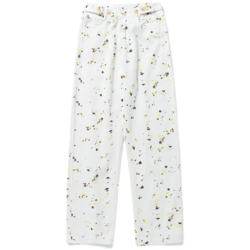 Women Chic Fashion Office Wear Straight White Ink Hip hop Graffiti Pants Vintage High Waist Zipper Cowboy Female Trousers
Women Chic Fashion Office Wear Straight White Ink Hip hop Graffiti Pants Vintage High Waist Zipper Cowboy Female Trousers