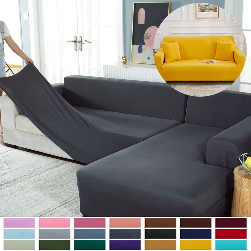 

3 Seater Sofa Cover Extensive Solid Protective Sofas Skin Stretch Tight Wrap All-inclusive Armchair Funda Couch for Living Room