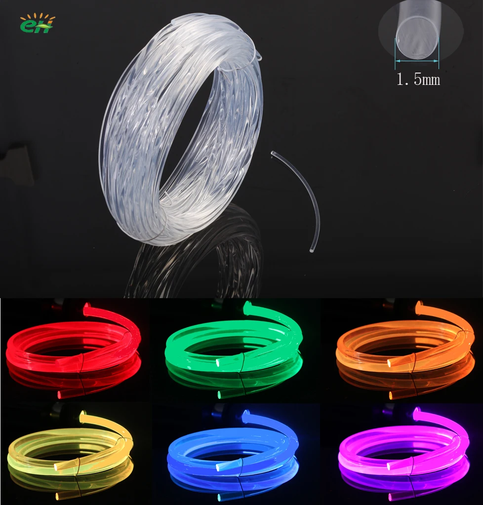 Super brightness 1.5mm Plastic solid core uniform side glow optical fiber for lighting decoration
Super brightness 1.5mm Plastic solid core uniform side glow optical fiber for lighting decoration