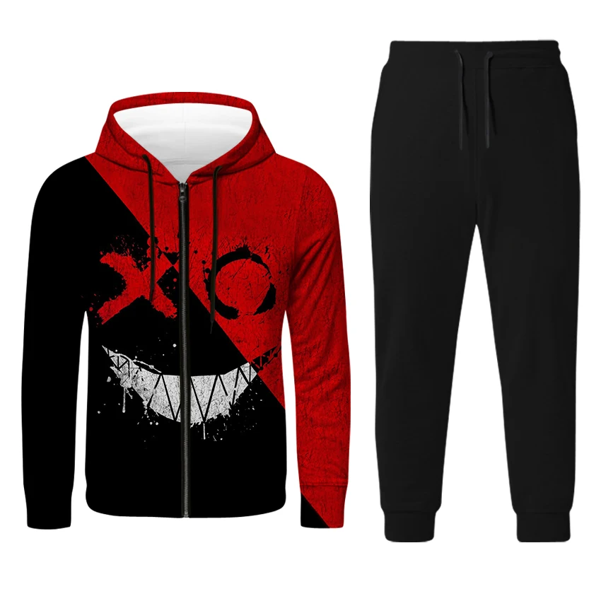 Color blocked smiling face pattern loose couple suit autumn winter printed 3D hooded sweater and pants fashion sports suit
Color blocked smiling face pattern loose couple suit autumn winter printed 3D hooded sweater and pants fashion sports suit