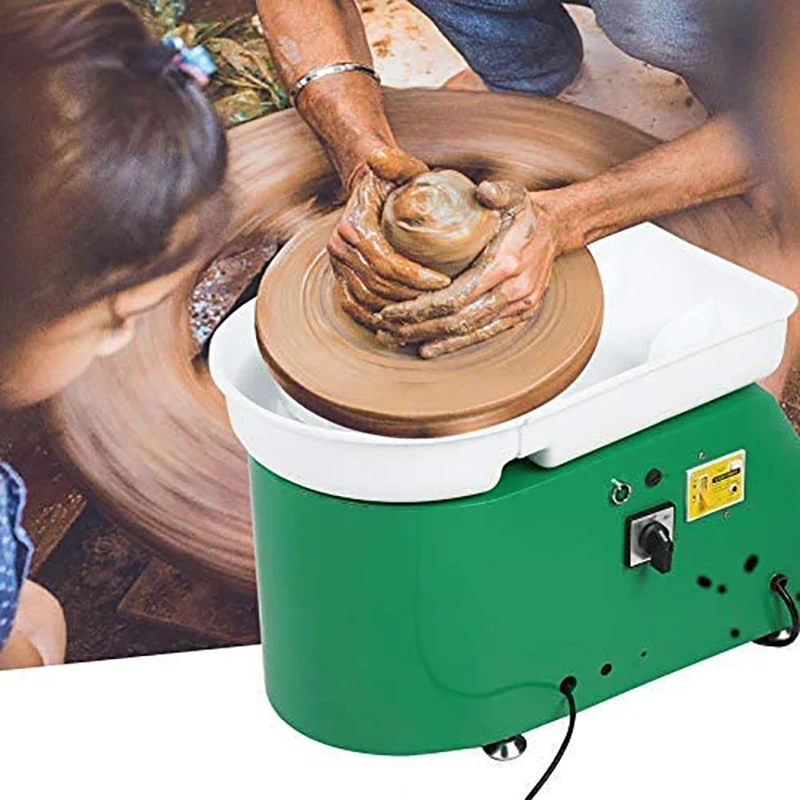 

25CM 350W Electric Pottery Wheel Ceramic Machine Foot Pedal DIY Clay Pottery Forming Ceramics Works Art Work Mould EU Plug 220V