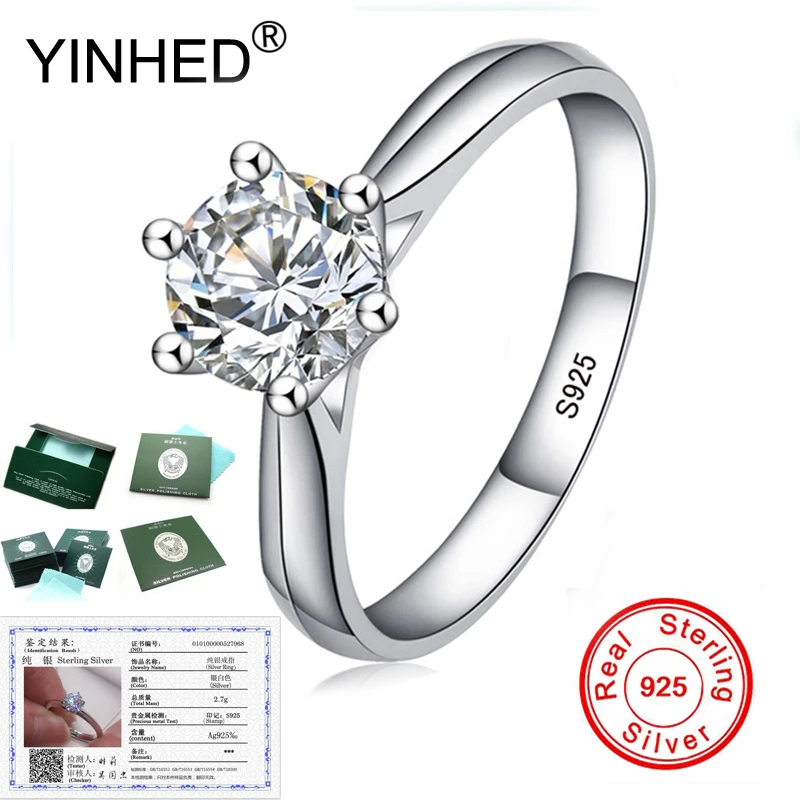 Send Certificate Luxury 925 Sterling Silver Jewelry Engagement Wedding Rings for Women 6mm Cubic Zirconia Solitaire Ring
Send Certificate Luxury 925 Sterling Silver Jewelry Engagement Wedding Rings for Women 6mm Cubic Zirconia Solitaire Ring