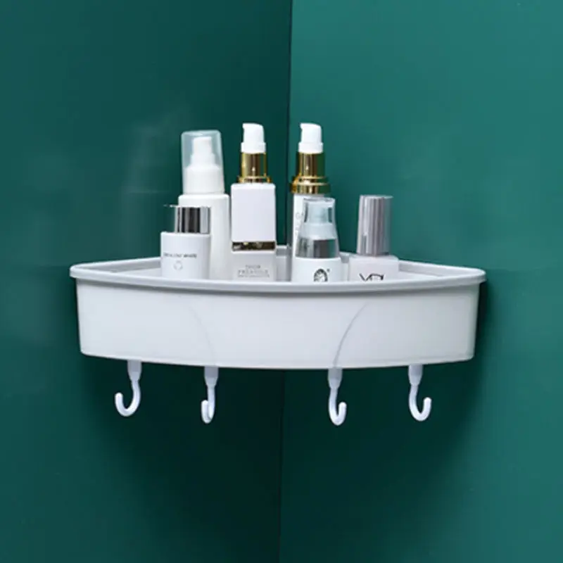 Bathroom Shelf Triangle Storage Rack With Hooks And Towel Bar For Kitchen Organizer For Bathroom Accessories Plastic Container 
Bathroom Shelf Triangle Storage Rack With Hooks And Towel Bar For Kitchen Organizer For Bathroom Accessories Plastic Container