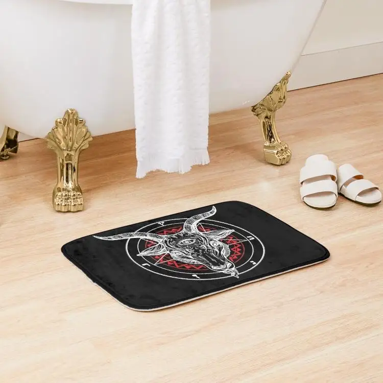 Satanic Goat Baphomet Circle Satan Symbo Bath Mat Anti-Slip Home Decoration Wash Rug Pad Shower Room Floor Carpet Toilet Modern 
Satanic Goat Baphomet Circle Satan Symbo Bath Mat Anti-Slip Home Decoration Wash Rug Pad Shower Room Floor Carpet Toilet Modern