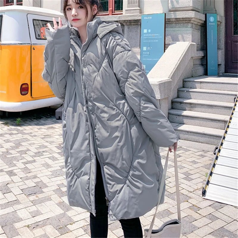 Women Padded Hooded Long Jacket Winter Fashion Loose Mid-length Thick Warm Zip Up Coats Female Solid Oversize Outwear Tops
Women Padded Hooded Long Jacket Winter Fashion Loose Mid-length Thick Warm Zip Up Coats Female Solid Oversize Outwear Tops