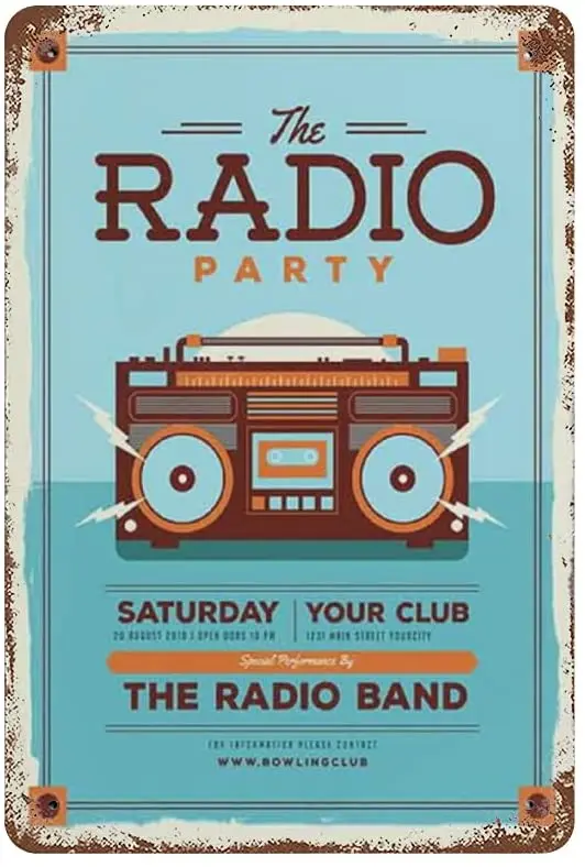 LZNANG Metal Tin Sign Wall Decor The Radio Party Funny Vintage Tin Sign Wall Plaque Poster
LZNANG Metal Tin Sign Wall Decor The Radio Party Funny Vintage Tin Sign Wall Plaque Poster