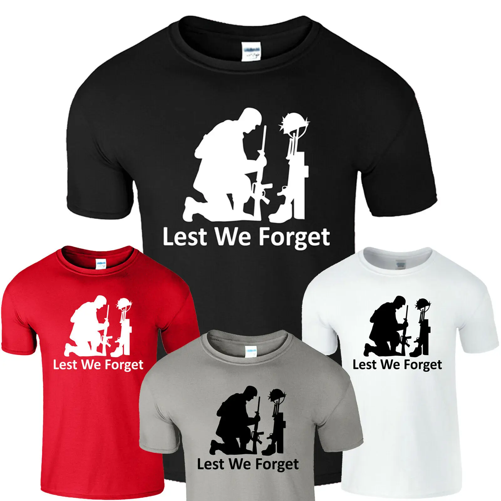 Remembrance Day Poppy War. Lest We Forget. Military Army Soldier T-Shirt. Cotton Short Sleeve O-Neck Mens T Shirt New S-3XL 
Remembrance Day Poppy War. Lest We Forget. Military Army Soldier T-Shirt. Cotton Short Sleeve O-Neck Mens T Shirt New S-3XL