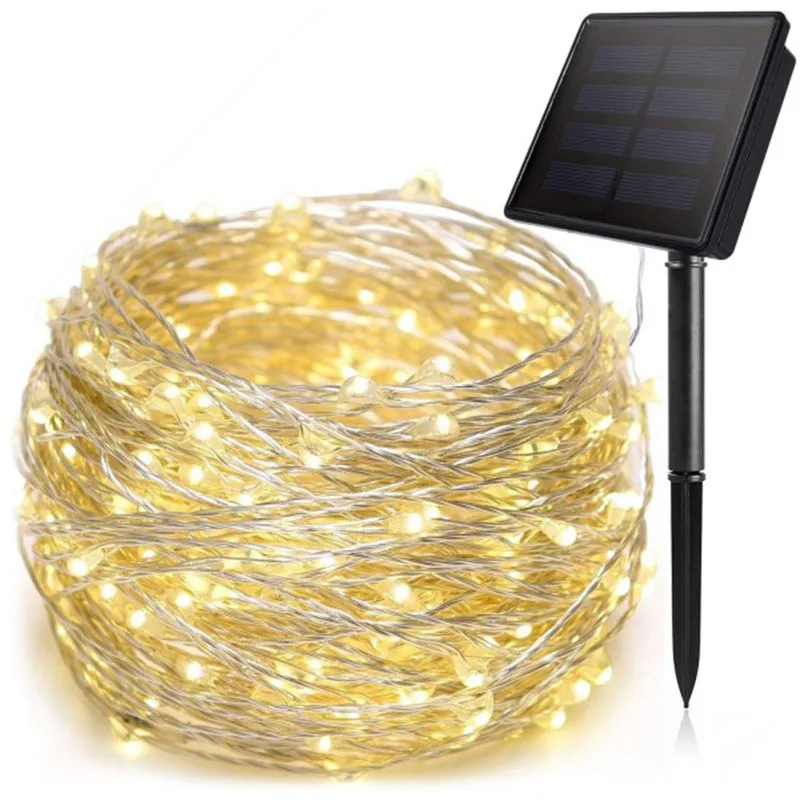 

LED Solar Lamp String Lights Outdoor Fairy Garden 50/100/200 LEDs Holiday Party Solar Powered Garland Home Christmas Decoration