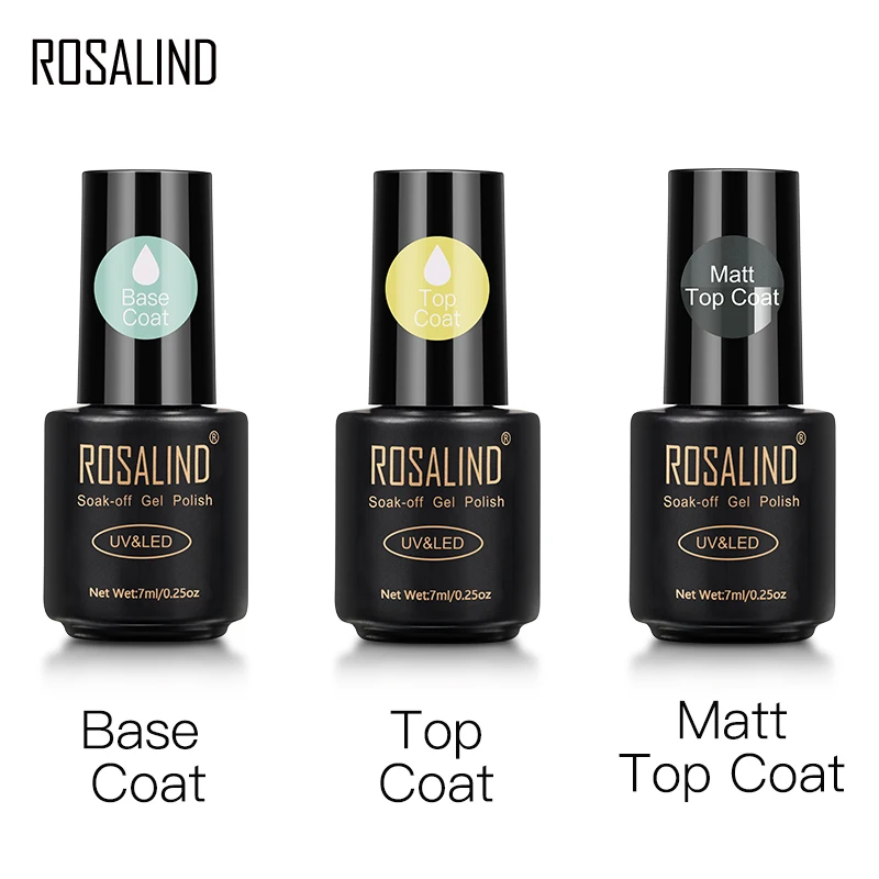 ROSALIND Top Base Coat Nail Gel Polish Primer Blossom Dehydrator Gel Nail Art Design Manicure Soak Off UV Gel Lacquer 7ml New
ROSALIND Top Base Coat Nail Gel Polish Primer Blossom Dehydrator Gel Nail Art Design Manicure Soak Off UV Gel Lacquer 7ml New