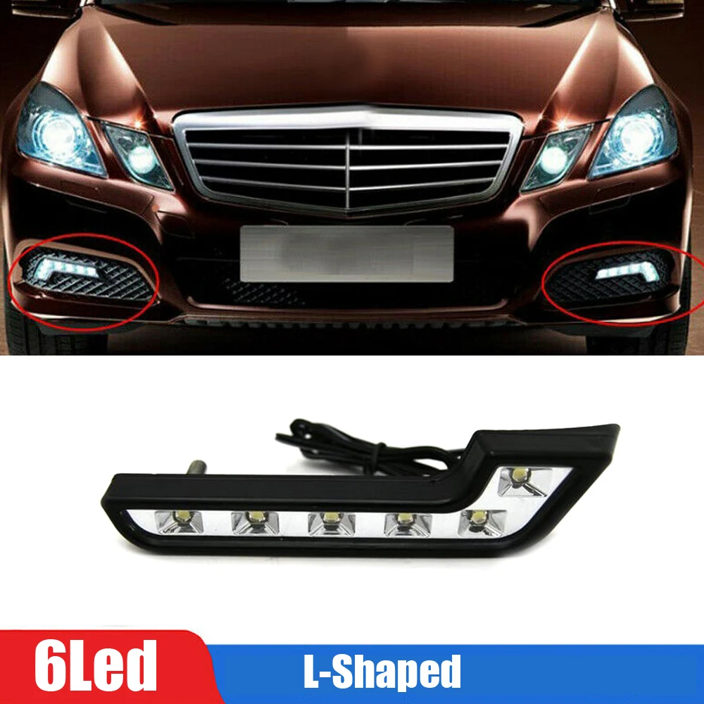 2Pcs White L Shaped 6 LED Car Auto Vehicle Tuning DRL Driving Fog Daytime Light Lamp Waterproof Exterior Accessories Universal
2Pcs White L Shaped 6 LED Car Auto Vehicle Tuning DRL Driving Fog Daytime Light Lamp Waterproof Exterior Accessories Universal