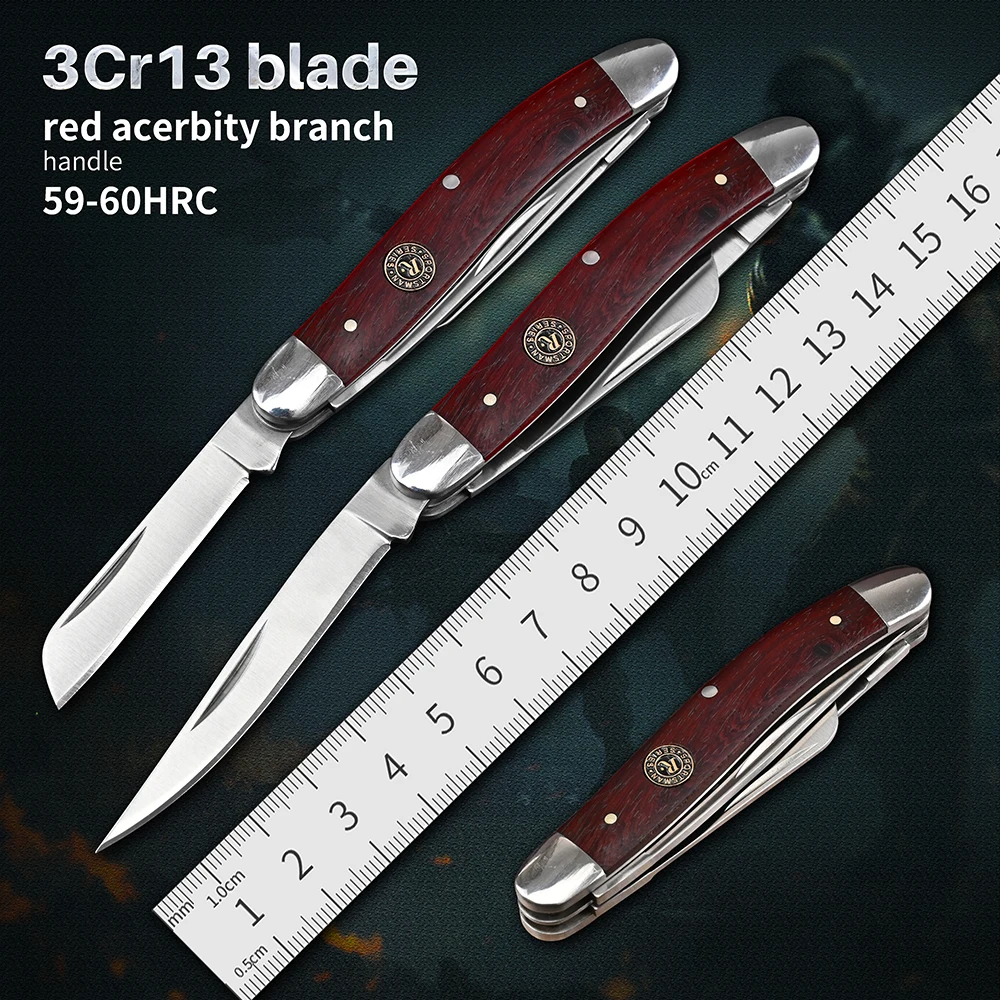 Mini Multi-function Outdoor Sharp Hunting Knife Tactical Folding Knife Three Blade Portable Pocket Knives
Mini Multi-function Outdoor Sharp Hunting Knife Tactical Folding Knife Three Blade Portable Pocket Knives
