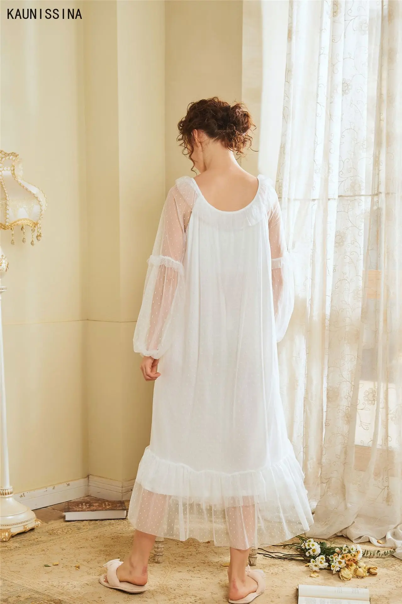 Nightgown Women Long Sleeve Nightdress Sleepwear Lace White Pink Dress Princess Lady Gown Palace Vintage Nightgown Spring Autumn
Nightgown Women Long Sleeve Nightdress Sleepwear Lace White Pink Dress Princess Lady Gown Palace Vintage Nightgown Spring Autumn