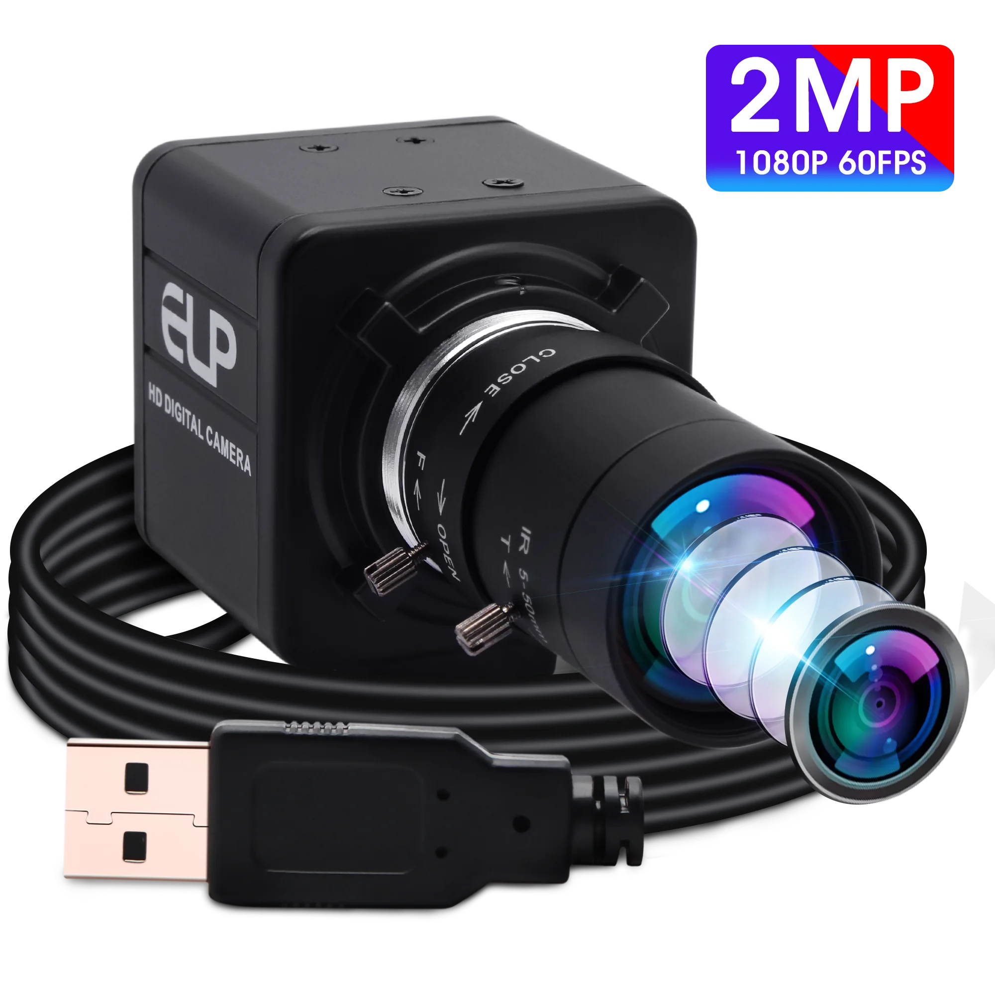 High Speed Webcam MJPEG 260fps 360P/ 120fps 720P/ 60fps 1080P OmniVision OV4689 CMOS USB Web Camera With Varifocal CS Lens
High Speed Webcam MJPEG 260fps 360P/ 120fps 720P/ 60fps 1080P OmniVision OV4689 CMOS USB Web Camera With Varifocal CS Lens
