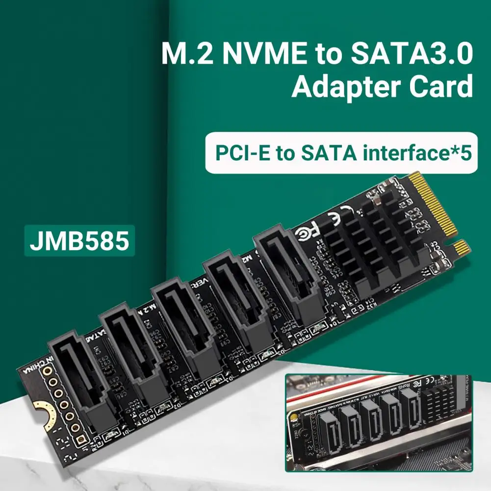 M.2 PCIE to SATA 3 5Ports Hard Drive Thin USB Converter Card Converter Card High Performance Quick Transmission
M.2 PCIE to SATA 3 5Ports Hard Drive Thin USB Converter Card Converter Card High Performance Quick Transmission