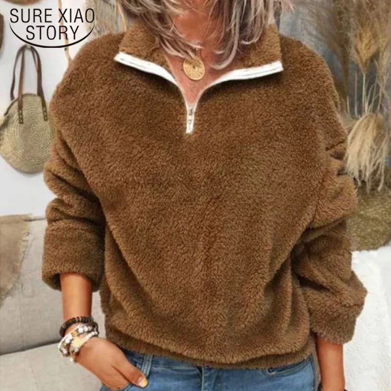 Осенне-зимние новые модные толстовки, Женская Повседневная Свободная куртка, однотонные женские толстовки с отложным воротником и бархатн... 
Осенне-зимние новые модные толстовки, Женская Повседневная Свободная куртка, однотонные женские толстовки с отложным воротником и бархатн...