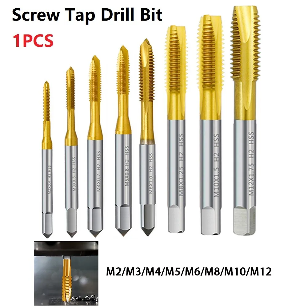 Durable Thread Tap HSS Titanium Coating Screw Tap Drill Bit M2 M3 M4 M5 M6 M8 M10 M12 Metric Straight Flute Thread Tap Hand Tool
Durable Thread Tap HSS Titanium Coating Screw Tap Drill Bit M2 M3 M4 M5 M6 M8 M10 M12 Metric Straight Flute Thread Tap Hand Tool