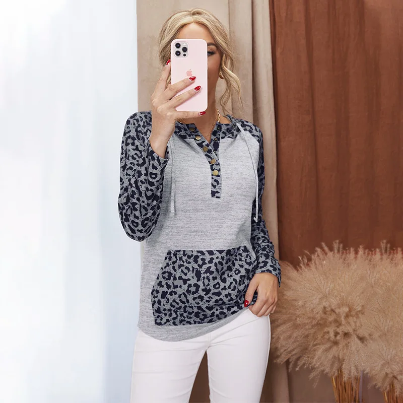 New Autumn Woman hoodies sweatshirt Leopard print hooded sweater casual long sleeves Tops Fall streetwear Womens Clothing 2021
New Autumn Woman hoodies sweatshirt Leopard print hooded sweater casual long sleeves Tops Fall streetwear Womens Clothing 2021