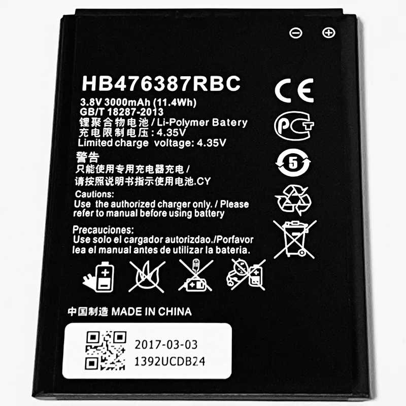 3 8 V 3000 мА/ч HB476387RBC для Huawei Честь 3X G750 U10 T01 T00 C00 U00 Glory 4 батареи|battery for huawei|batteries