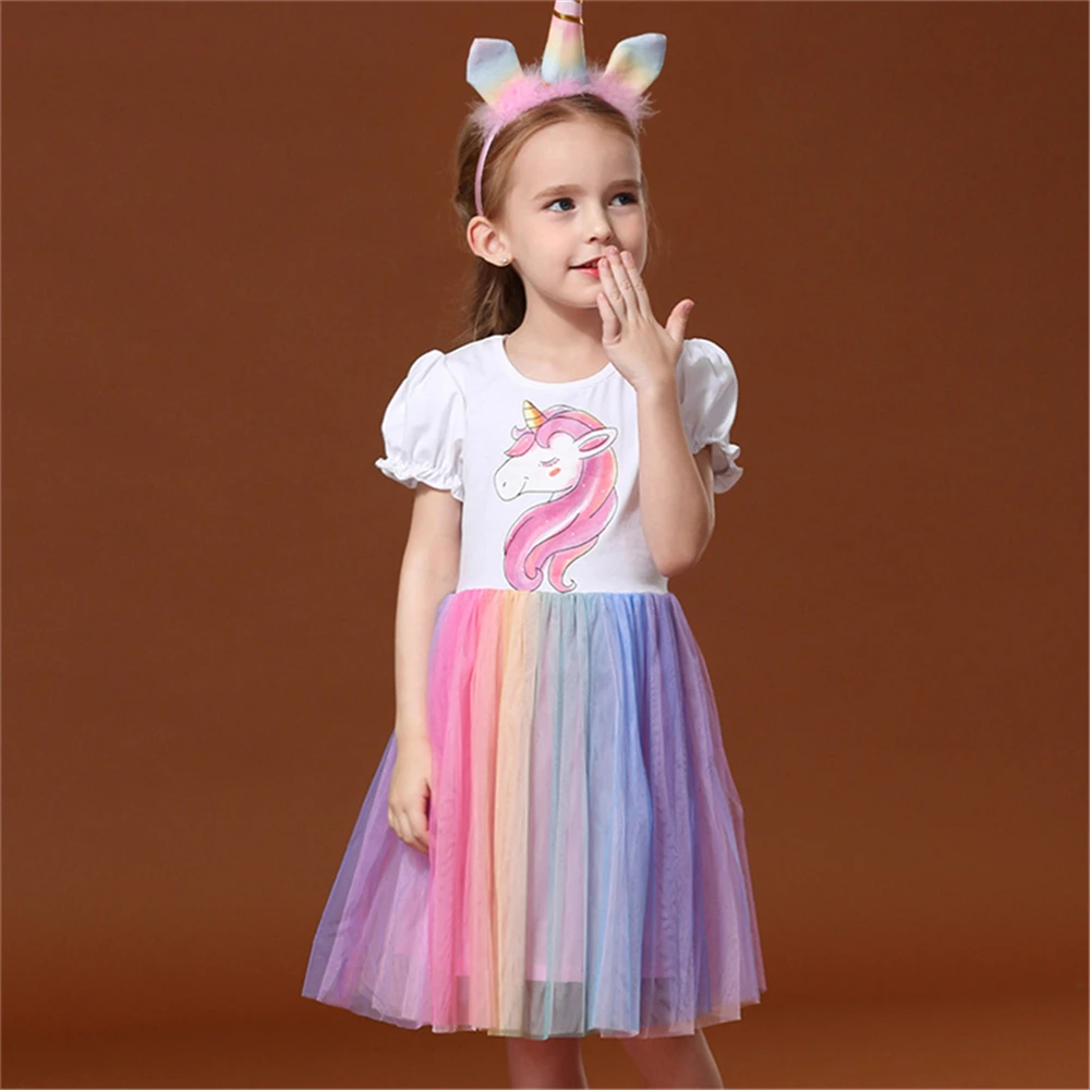 Детское Радужное платье-пачка с принтом в виде бабочек | Детская одежда и обувь