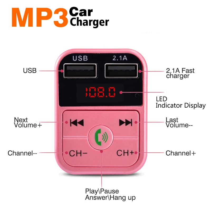 Car Bluetooth 5.0 FM Transmitter Wireless Handsfree Audio Receiver Auto MP3 Player 2.4A Dual USB Fast Charger Car Accessories
Car Bluetooth 5.0 FM Transmitter Wireless Handsfree Audio Receiver Auto MP3 Player 2.4A Dual USB Fast Charger Car Accessories