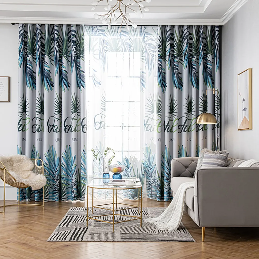 2pcs Palm Tree Blackout Curtain Green 100*250CM Wide*long Perforated Living Room Window And Bedroom
2pcs Palm Tree Blackout Curtain Green 100*250CM Wide*long Perforated Living Room Window And Bedroom