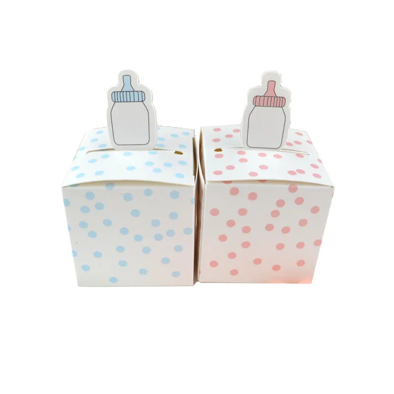 10pcs Pink Blue Dot Paper Box Feeding Bottle Design Candy Box for Baby Shower Favors Boy or Girl Gender Reveal Party Supplies
10pcs Pink Blue Dot Paper Box Feeding Bottle Design Candy Box for Baby Shower Favors Boy or Girl Gender Reveal Party Supplies