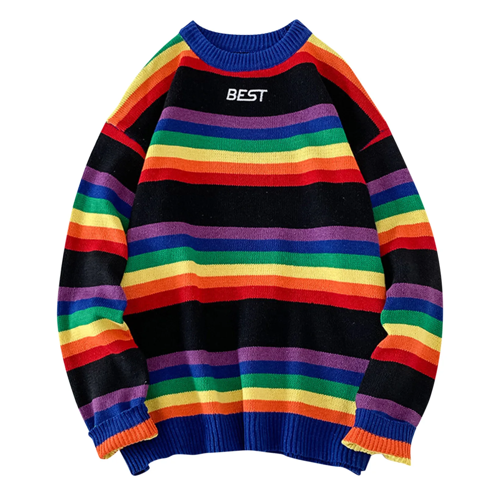 Women Rainbow Sweaters Pullover 2021 Winter Spring Slim basis Short Ladies Clothes Retro Stripes Femlae Knit Elasticity Tops
Women Rainbow Sweaters Pullover 2021 Winter Spring Slim basis Short Ladies Clothes Retro Stripes Femlae Knit Elasticity Tops