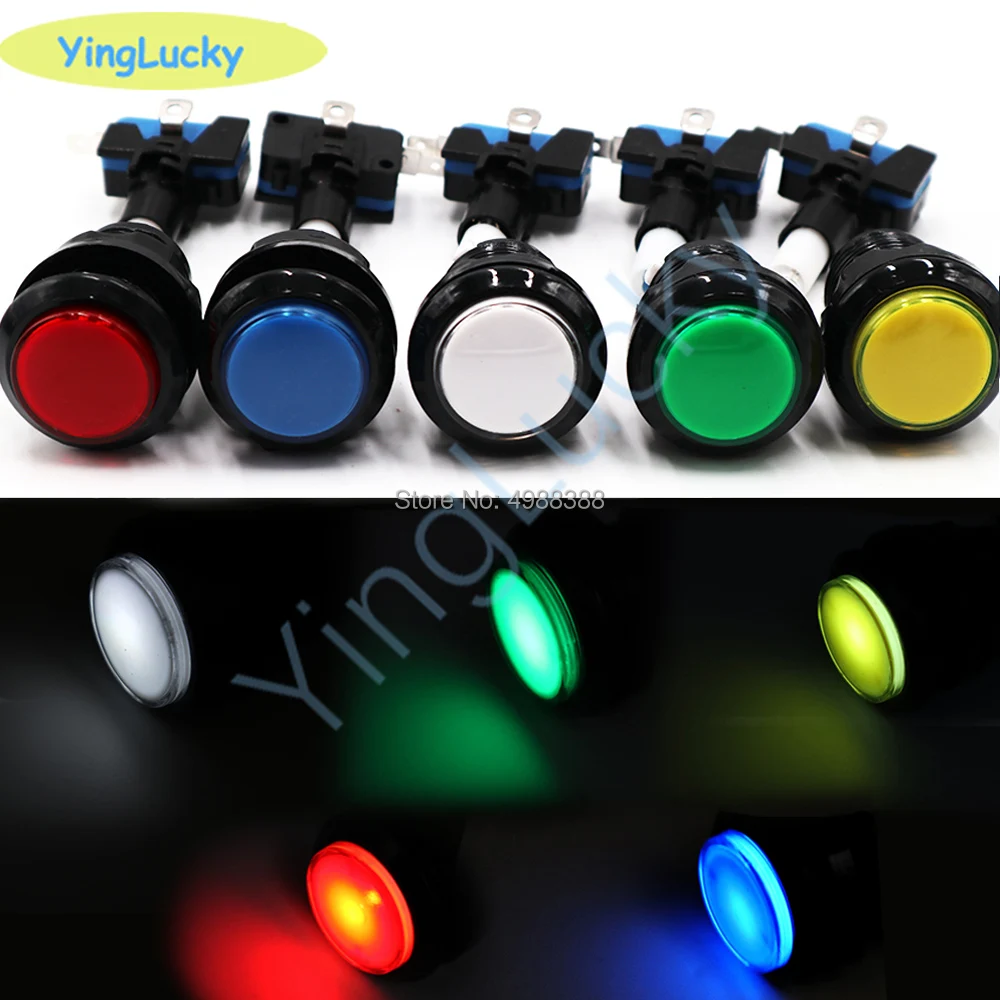 10pcs Arcade Button 33mm LED 12V Illuminated Button With Microswitch,for DIY Arcade Cabinet Accessories Push Button Switch
10pcs Arcade Button 33mm LED 12V Illuminated Button With Microswitch,for DIY Arcade Cabinet Accessories Push Button Switch