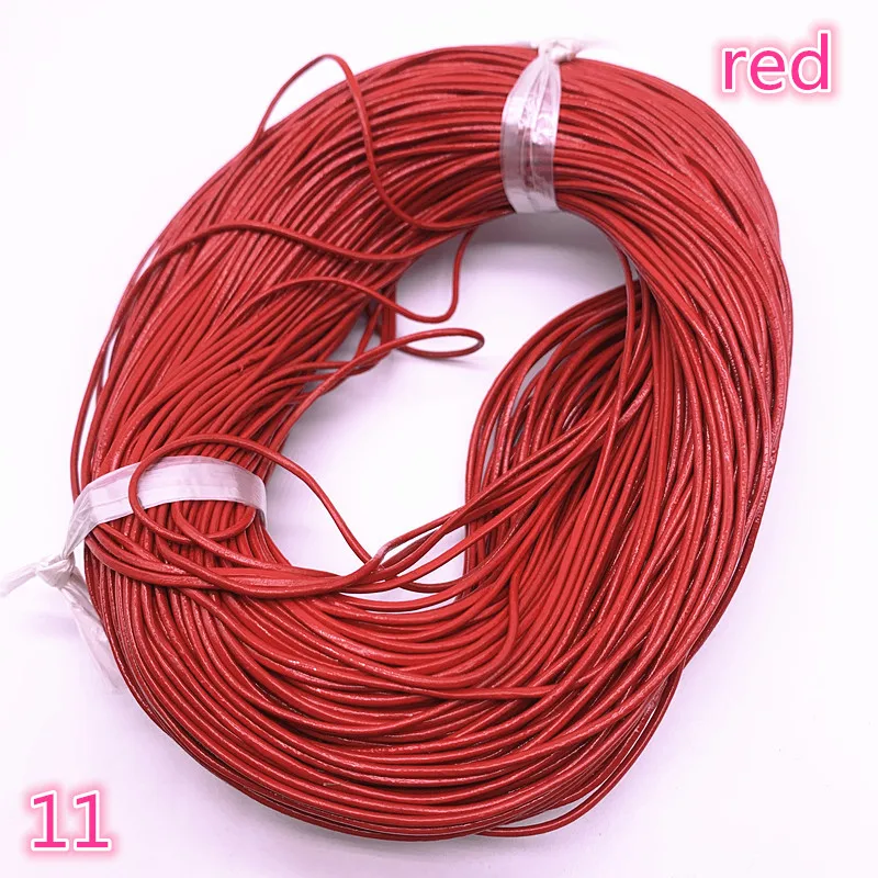 5yards 1.5mm Genuine Cow Leather Round Cord String Necklace Rope For Jewelry Making DIY Bracelet Retro Crafts Findings | Дом и сад