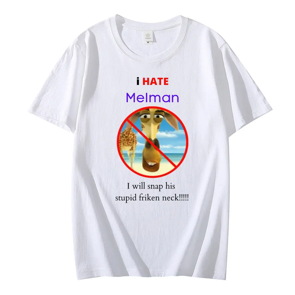 Funny I Hate Melman T Shirt Women Mens Tops 100 Cotton Vintage T Shirt Anime Cool Melman Women Tees Unisex Clothes Streetwear
Funny I Hate Melman T Shirt Women Mens Tops 100 Cotton Vintage T Shirt Anime Cool Melman Women Tees Unisex Clothes Streetwear