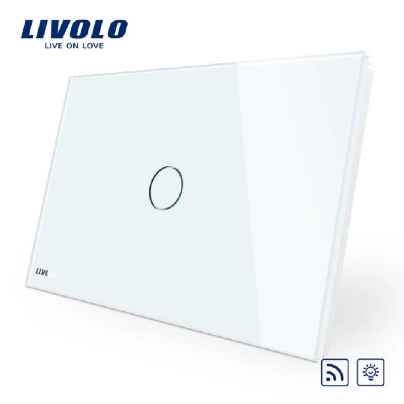 

Manufacturer, Livolo Remote Switch, Black Crystal Glass Panel, Wall Light Remote Dimmer Switch, US&AU Standard, VL-C901DR-11