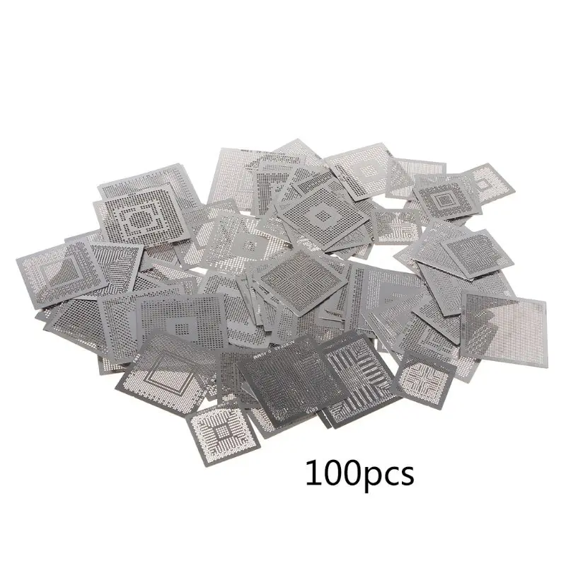 100PCS BGA Reballing Stencils Direct Heat Steel Stencils for IN-TEL/NVIDIA/ATI/SIS Video Chips
100PCS BGA Reballing Stencils Direct Heat Steel Stencils for IN-TEL/NVIDIA/ATI/SIS Video Chips