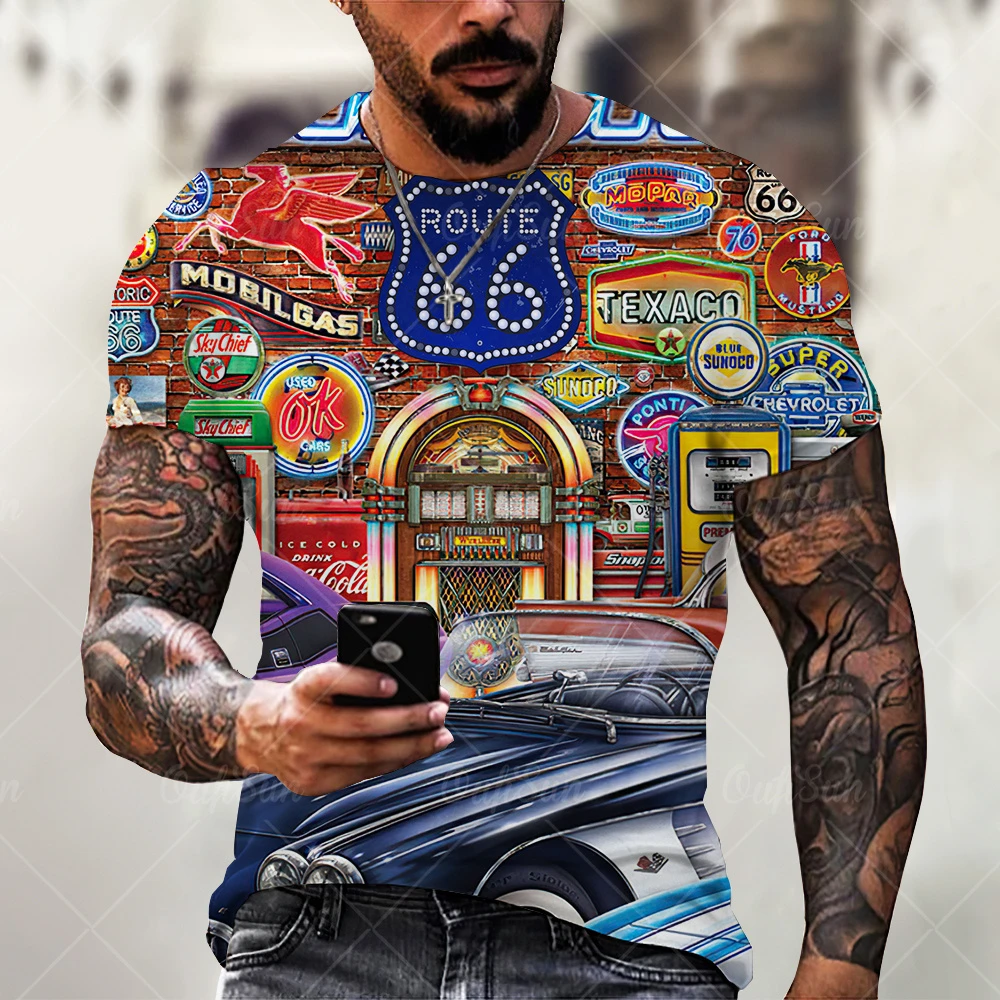 Футболка Route 66 мужская с короткими рукавами, быстросохнущая дышащая свободная одежда оверсайз в стиле ретро, модная с круглым вырезом и коро...
Футболка Route 66 мужская с короткими рукавами, быстросохнущая дышащая свободная одежда оверсайз в стиле ретро, модная с круглым вырезом и коро...