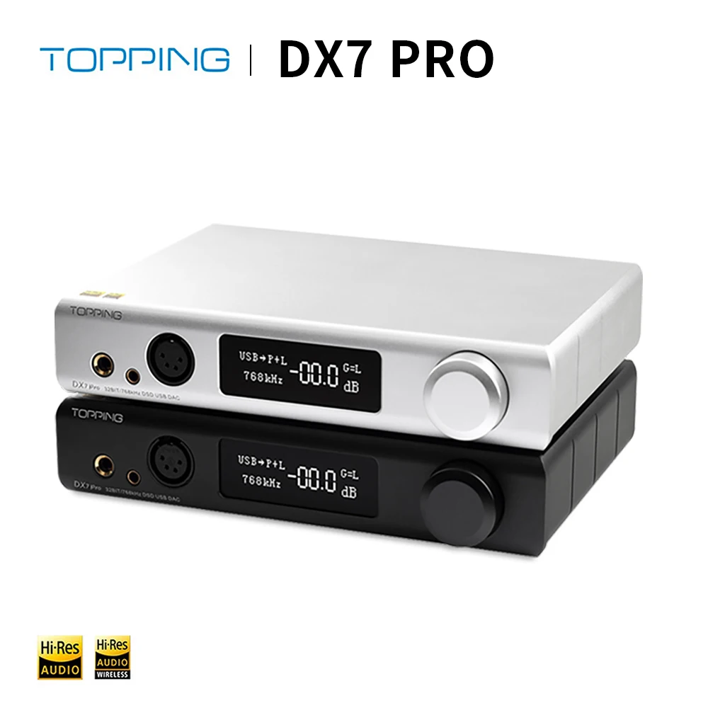 

Усилитель для наушников Topping DX7 Pro ES9038Pro DAC, bluetooth 5,0 32 бит/768 кГц DSD1024, беспроводной декодер, усилитель для наушников