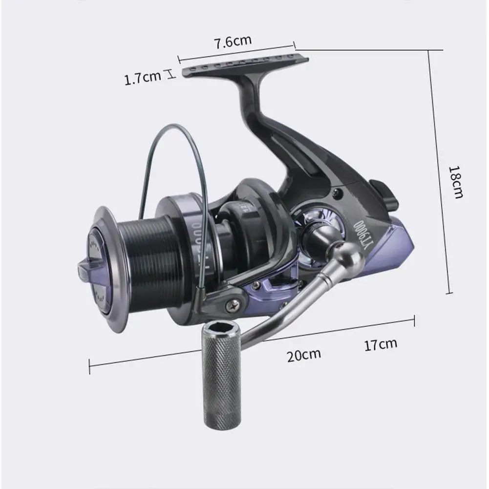 

12+1BB Fishing Reel With Full Metal Wire Cup Bearing 4.9:1 Long-distance Casting Line High Speed Ratio Spinning Reel Knob pesca