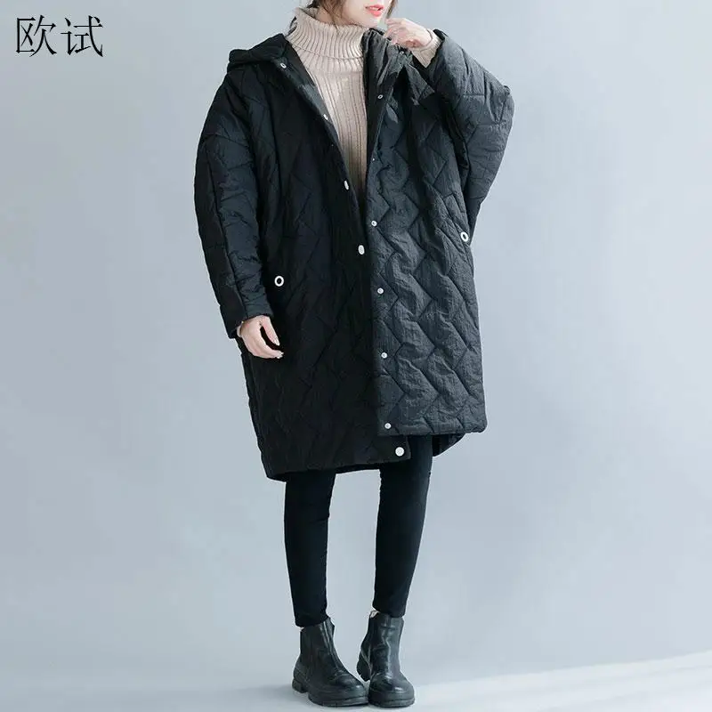 Oversized Winter Women Long Hooded Coat Cotton Thicken Warm Ladies Coats Femme Loose Outerwear Oversized Woman Overcoat 2022
Oversized Winter Women Long Hooded Coat Cotton Thicken Warm Ladies Coats Femme Loose Outerwear Oversized Woman Overcoat 2022