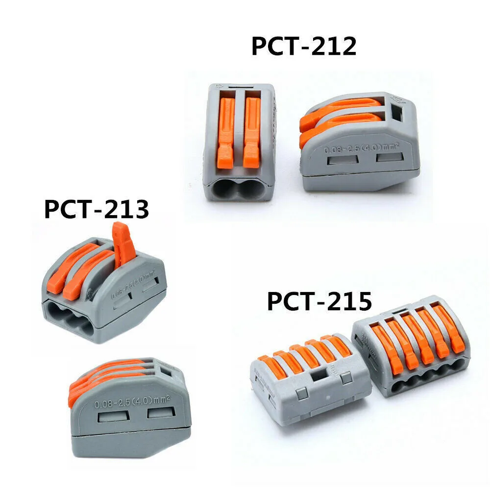 60 Pcs Cable Connector Terminal Electric Wire Clamp Nut Block PCT-212/213/215 Terminal For Home Decoration
60 Pcs Cable Connector Terminal Electric Wire Clamp Nut Block PCT-212/213/215 Terminal For Home Decoration