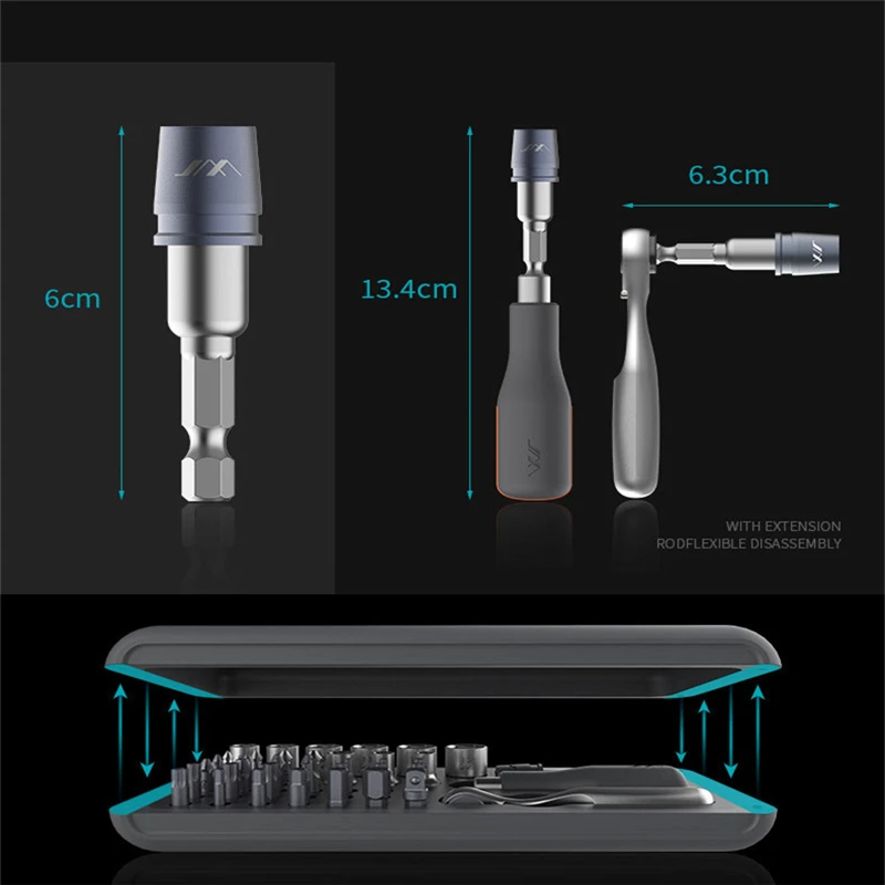 41 IN 1 Screwdriver S2 Magnetic Bits Ratchet Wrench Screwdrivers Kit Multifunction DIY Household Repair Tool EU Stock
41 IN 1 Screwdriver S2 Magnetic Bits Ratchet Wrench Screwdrivers Kit Multifunction DIY Household Repair Tool EU Stock