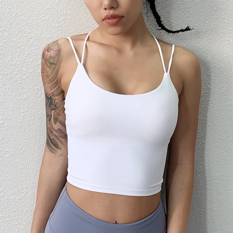 Lu Sport Bra Cross Back Women Running Solid Tops Double Layer With Chest Pad Yoga Sleeveless Shirts Indoor Activity Fitness Wear
Lu Sport Bra Cross Back Women Running Solid Tops Double Layer With Chest Pad Yoga Sleeveless Shirts Indoor Activity Fitness Wear