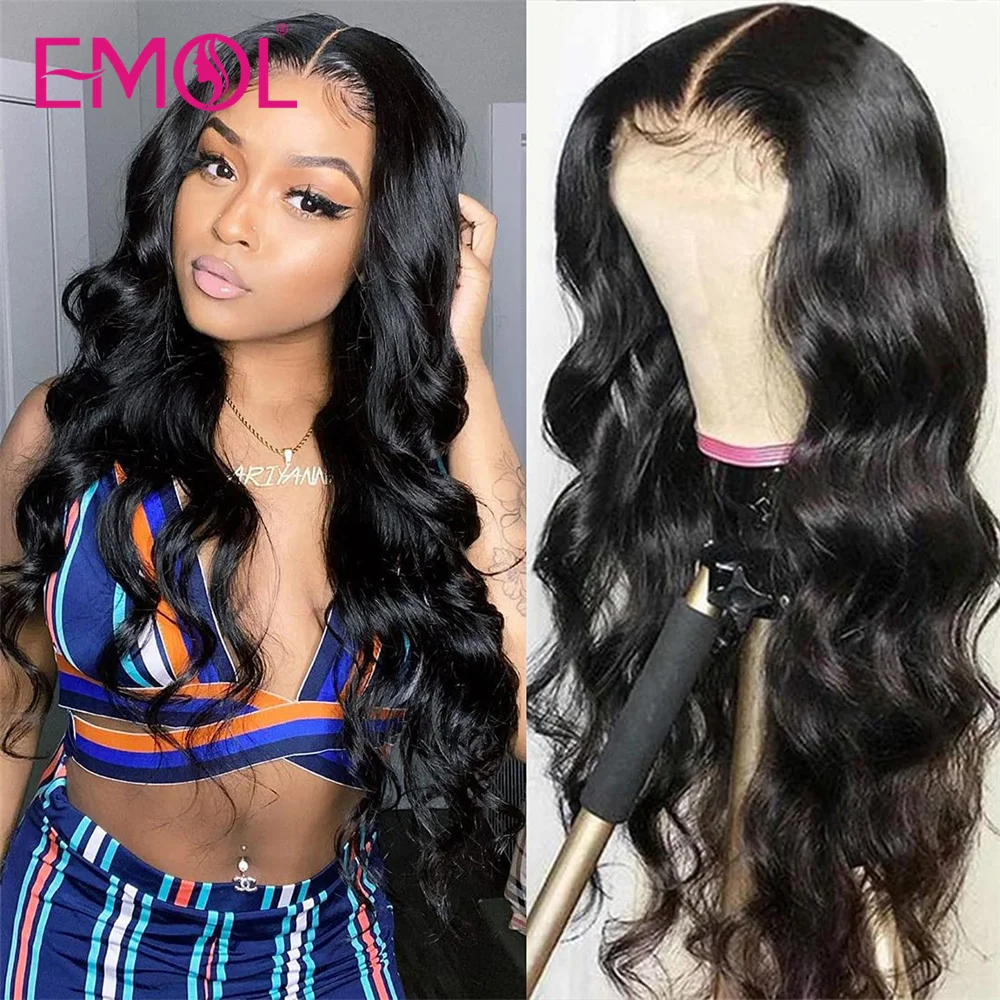 EMOL Body Wave Lace Front Wigs For Women Human Hair Natural Black Remy Hair 4x413x4 HD lace Frontal Wig Free Shipping
EMOL Body Wave Lace Front Wigs For Women Human Hair Natural Black Remy Hair 4x413x4 HD lace Frontal Wig Free Shipping