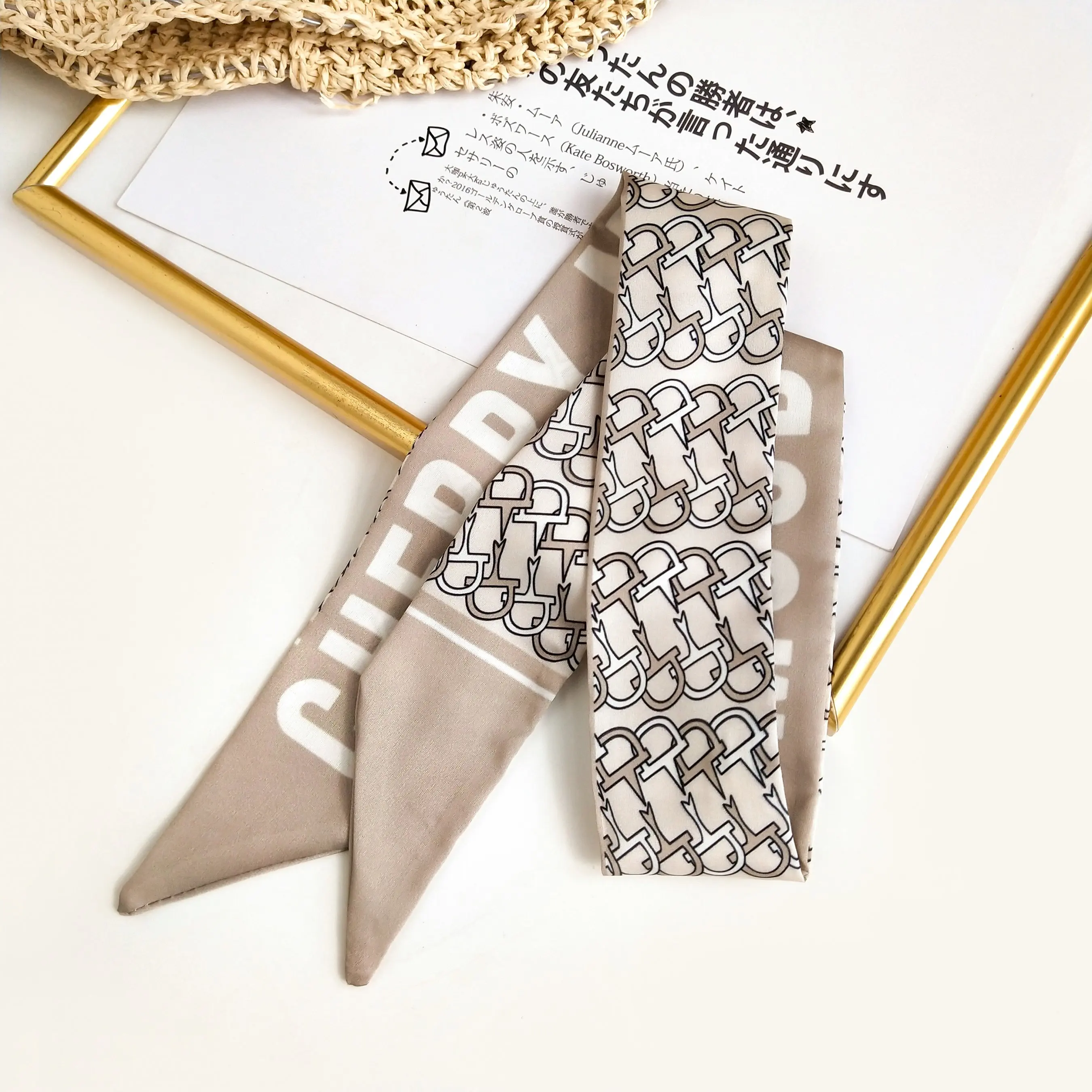 Korean-Style Small Silk Scarf Women's Spring Autumn Narrow Fashion Long Strip Arm Bag Ribbon Neckerchief Small Ribbon 
Korean-Style Small Silk Scarf Women's Spring Autumn Narrow Fashion Long Strip Arm Bag Ribbon Neckerchief Small Ribbon